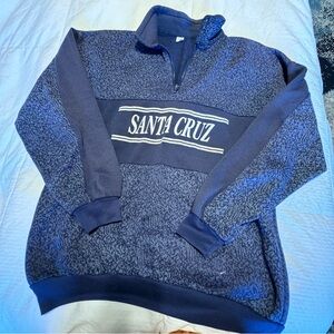 Vintage Santa Cruz Quarter Zip Collar sweatshirt size xl